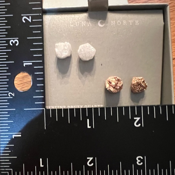 Luna Norte Druzy Quartz Earrings - Picture 7 of 7